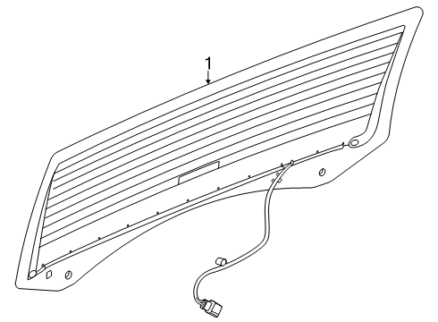2024 GMC Hummer EV SUV Back Glass Diagram