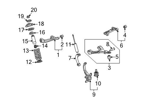 2007 Buick Rainier Front Suspension Components Diagram 2 - Thumbnail
