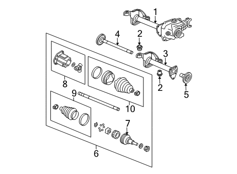 2006 Chevy Express 3500 Front Axle & Carrier Diagram