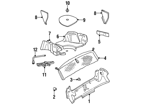 1995 Chevy Lumina Interior Trim - Rear Body Diagram 2 - Thumbnail