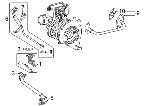 2020 GMC Sierra 3500 HD Turbocharger & Components Diagram 2 - Thumbnail