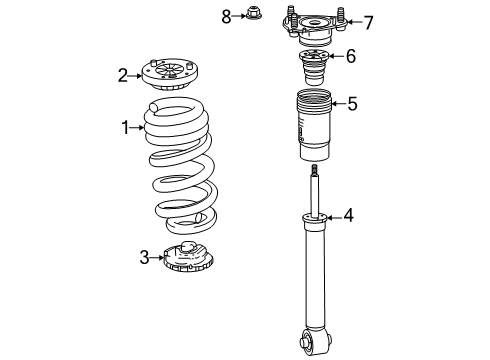 2024 Chevy Silverado EV Bumper-Rear Shock Absorber Diagram for 86551679