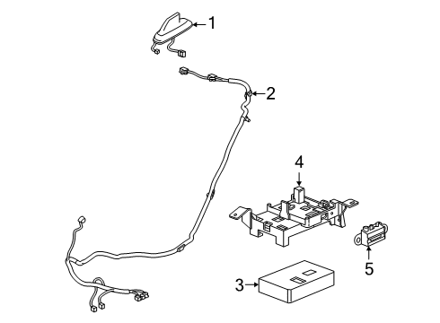 2021 GMC Savana 3500 Communication System Components Diagram