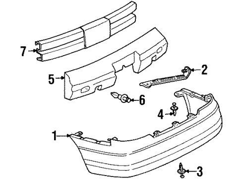 1999 Oldsmobile Intrigue Bumper & Components - Rear Diagram