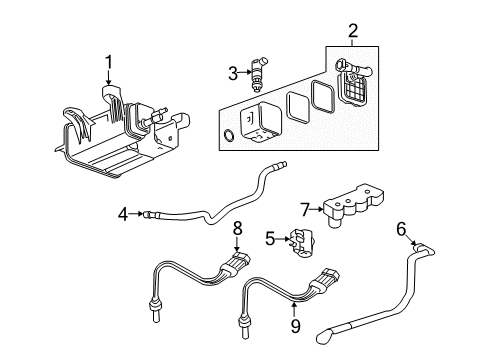 2009 Saturn Vue Vent Hose Diagram for 12586630