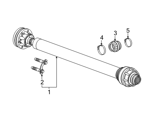2022 GMC Sierra 1500 Limited Drive Shaft, Front Diagram for 85519801