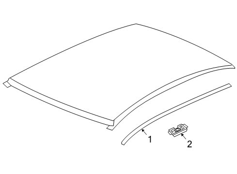 2013 Chevy Cruze Exterior Trim - Roof Diagram