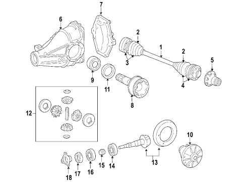 2004 Pontiac GTO Differential - Rear Diagram
