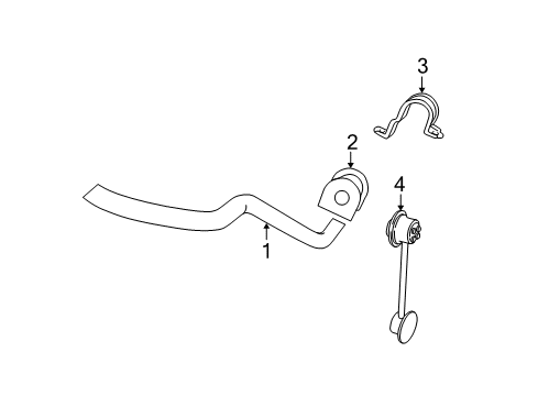 2006 Cadillac CTS Stabilizer Bar & Components Diagram 2 - Thumbnail