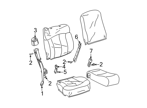 2005 Chevy Silverado 2500 HD Seat Belt - Body Diagram 2 - Thumbnail
