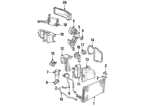 1992 Chevy S10 Blazer A/C Condenser Diagram