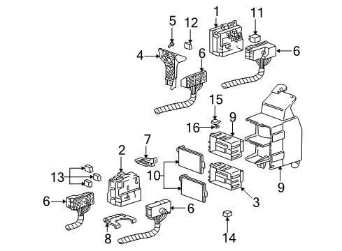 2003 Chevy Monte Carlo Fuse Box Cover, Passenger Side Diagram for 12176310