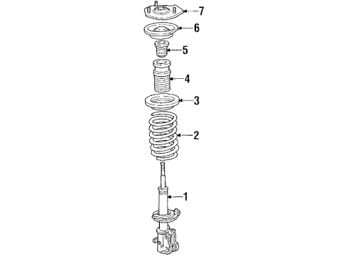 1992 Oldsmobile Silhouette Struts & Suspension Components - Front Diagram