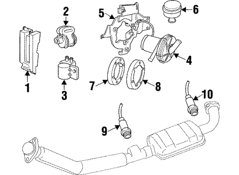 2001 Cadillac Catera By-Pass Valve Diagram for 9192121