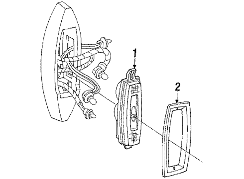 1991 Cadillac Brougham Tail Lamps Diagram