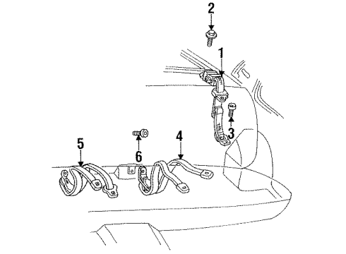 1992 Oldsmobile Achieva Rear Seat Belts Diagram