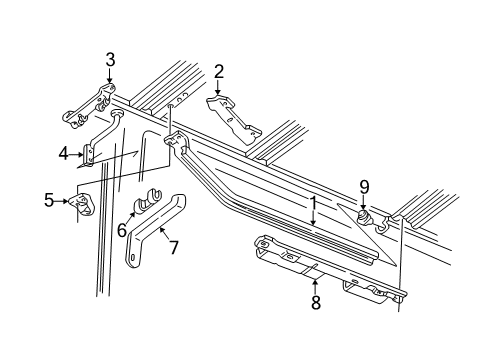 1989 Chevy Astro Sliding Door Hardware Diagram 2 - Thumbnail