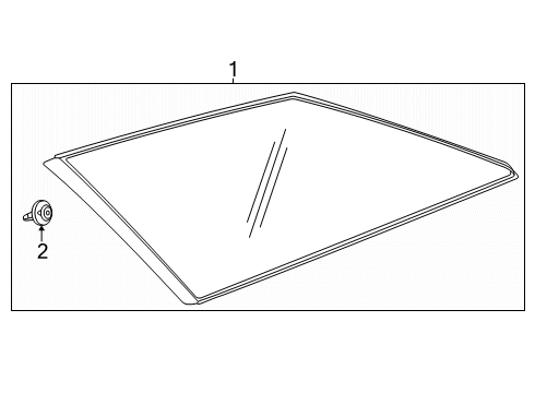 2025 Cadillac OPTIQ Glass & Hardware - Quarter Panel Diagram