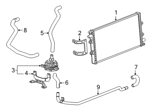 2016 Cadillac CTS Intercooler - Belts Diagram 3 - Thumbnail