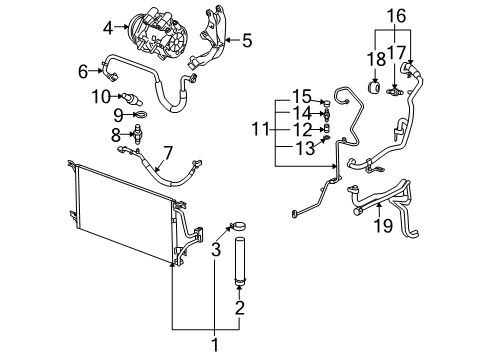 2006 Buick Terraza A/C Condenser Diagram