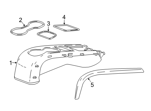 2016 Buick Cascada Rear Console Diagram for 39027005