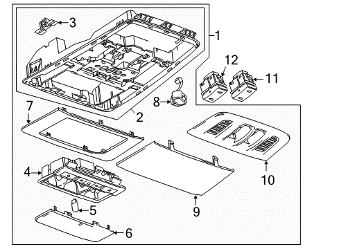 2014 Buick Verano Sunroof Switch, Titanium Diagram for 13273242