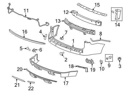 2016 GMC Acadia Wire Harness, Rear Diagram for 84004717