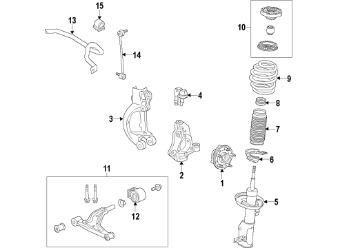 2011 Buick LaCrosse Lower Control Arm, Driver Side Diagram for 84248221