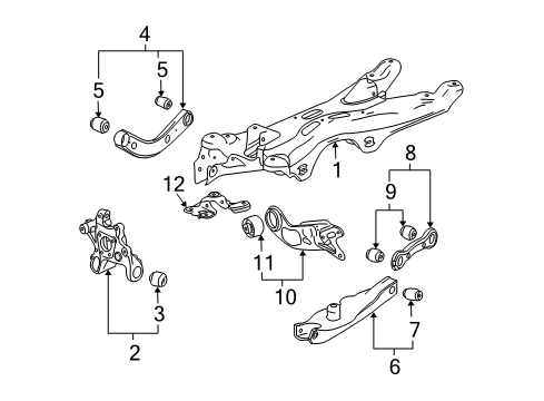 2004 Chevy Malibu Trailing Arm Bracket, Rear Passenger Side Diagram for 22675227