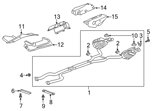 2019 Cadillac CT6 Floor Reinforcement Diagram for 23495556