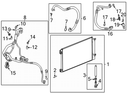 2020 Buick Encore GX Evaporator Tube Cap Diagram for 39050347