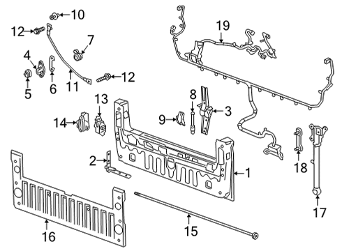 2025 Chevy Silverado 3500 HD Tail Gate Diagram 5 - Thumbnail