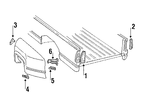1991 Chevy C1500 Combination Lamps Diagram