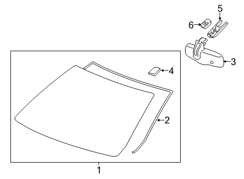 2013 Chevy Captiva Sport Windshield Diagram for 19353960