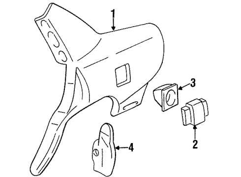 1993 Buick LeSabre Quarter Panel & Components Diagram