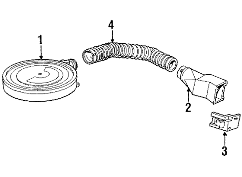 1984 Oldsmobile Cutlass Ciera Rear Duct Diagram for 25500371