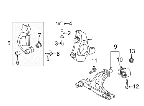 2018 Buick LaCrosse Front Suspension Components Diagram 3 - Thumbnail