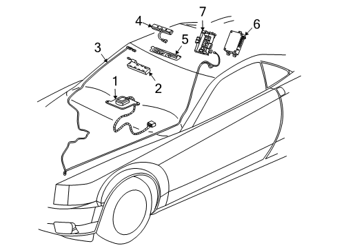 2004 Cadillac XLR Antenna Cable Diagram for 13581174