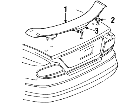 2002 Oldsmobile Intrigue Spoiler, Rear Diagram for 10439239