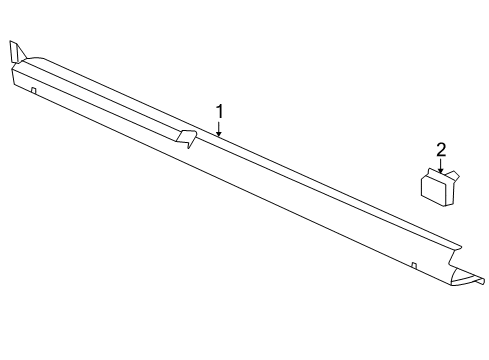 2009 Cadillac SRX Exterior Trim - Pillars Diagram