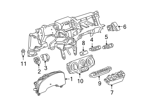 2009 Pontiac Torrent Dimmer Switch Diagram for 15844234