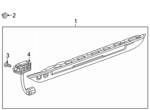 2025 GMC Hummer EV Pickup High Mount Lamps Diagram 2 - Thumbnail