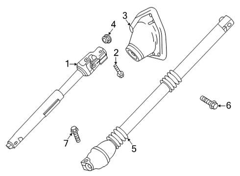 2025 GMC Sierra 2500 HD Lower Steering Column Diagram