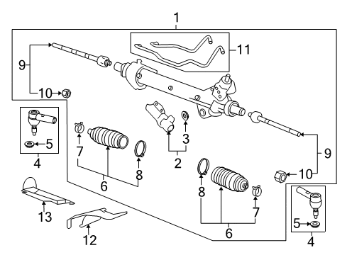 2016 Buick Enclave Steering Gear Diagram for 23271562