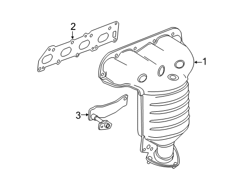 2015 Cadillac ELR Exhaust Manifold Brace Diagram for 55569303