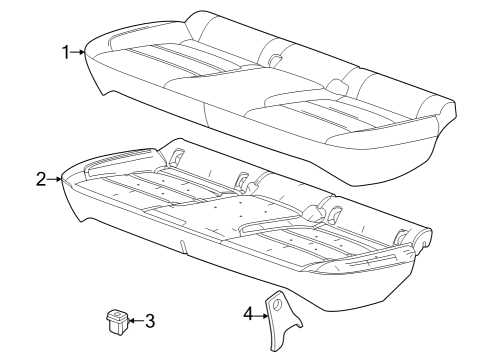 2025 Chevy Trax Rear Seat Components Diagram 3 - Thumbnail