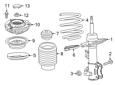 2021 Chevy Camaro Struts & Components Diagram 3 - Thumbnail