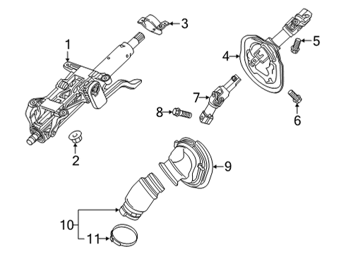 2024 Buick Envision Steering Column Bracket Diagram for 13261364