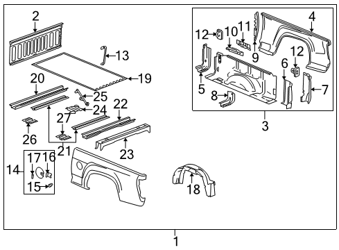 2005 Chevy Colorado Box Assembly Diagram 2 - Thumbnail