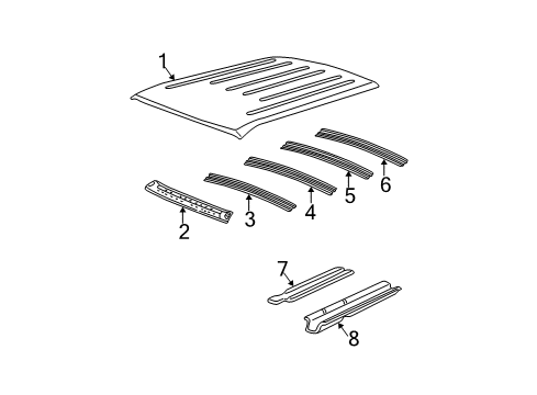 2004 Chevy Tahoe Roof & Components Diagram 2 - Thumbnail
